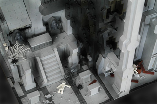 Illustration for article titled The Gates of Lonely Mountain Made From 55,000 LEGO Pieces